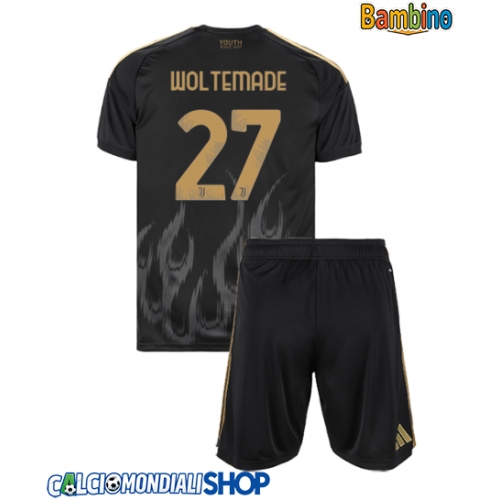 Maglie da calcio Juventus Nick Woltemade #27 Terza Maglia Bambino 2026-27 Manica Corta + Pantaloni corti)